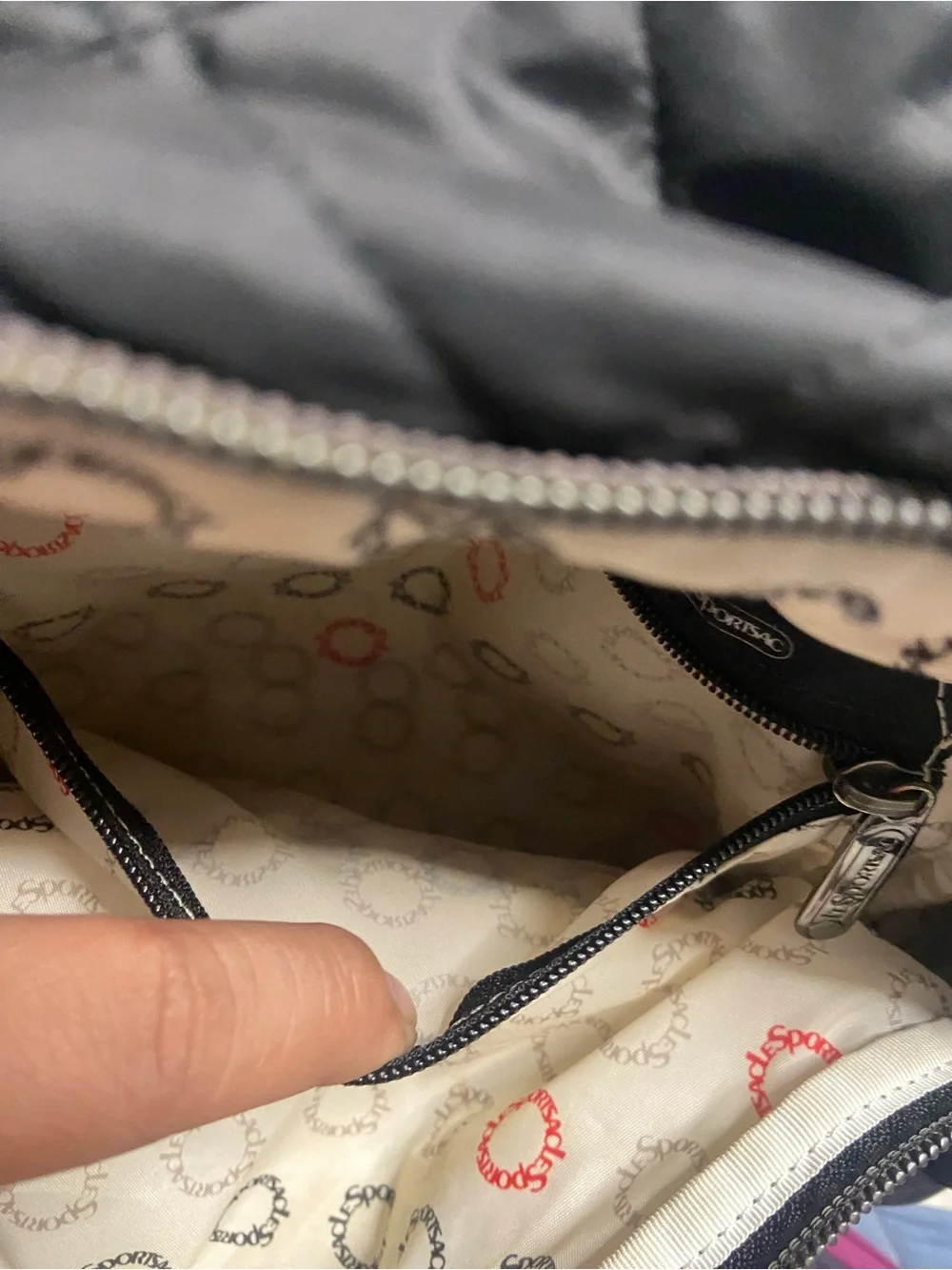 LESPORTSAC Black PICCADILLY Quilted SMALL Backapack